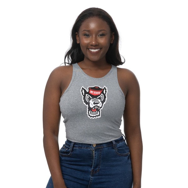 Grey Ladies Crop Tank Top - Wolfhea